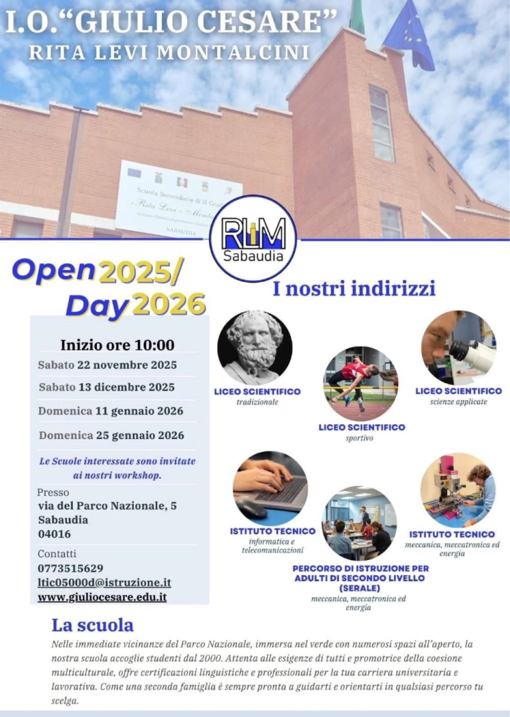 Locandina Open Days