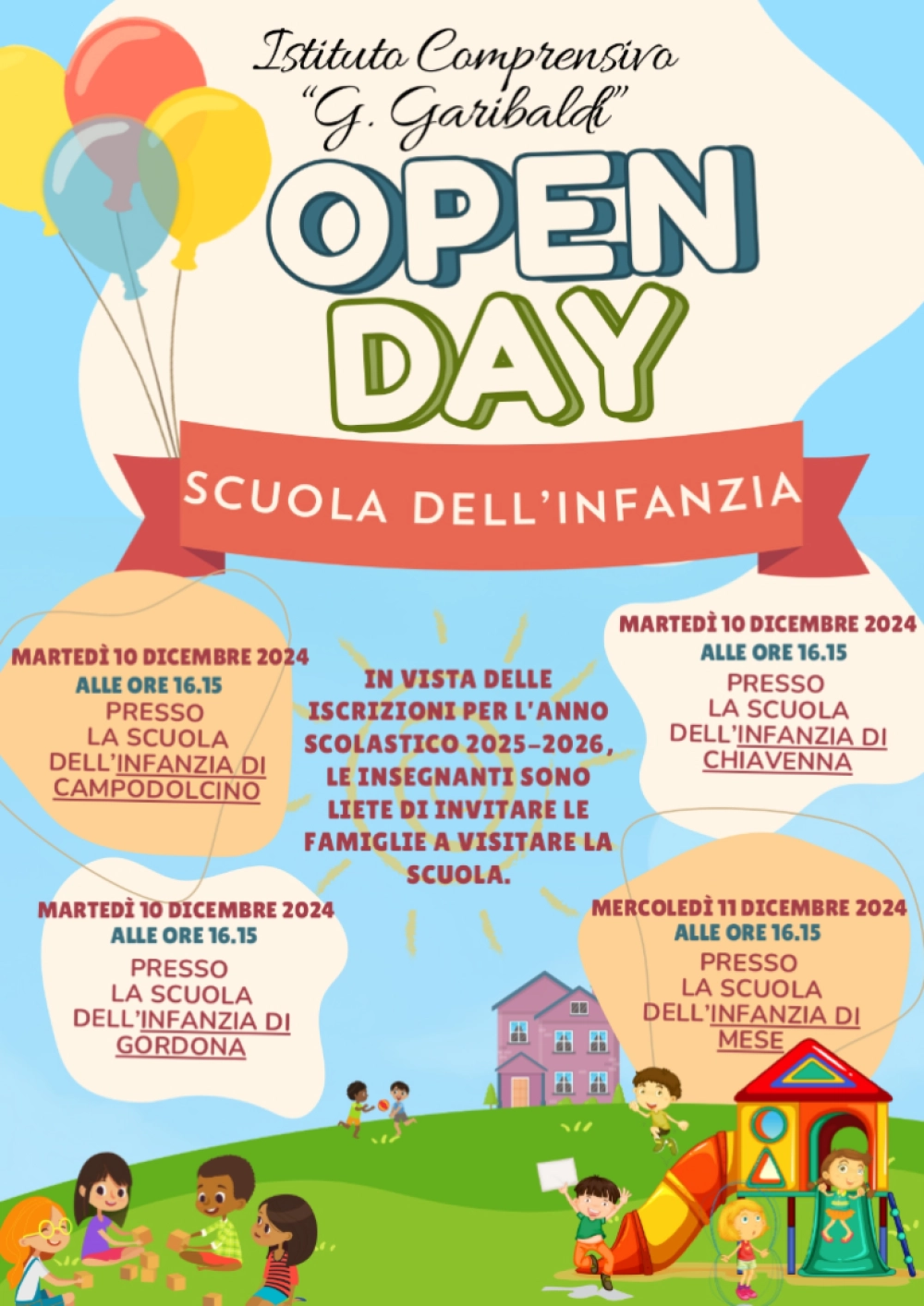 Open day scuola dell'infanzia 2024