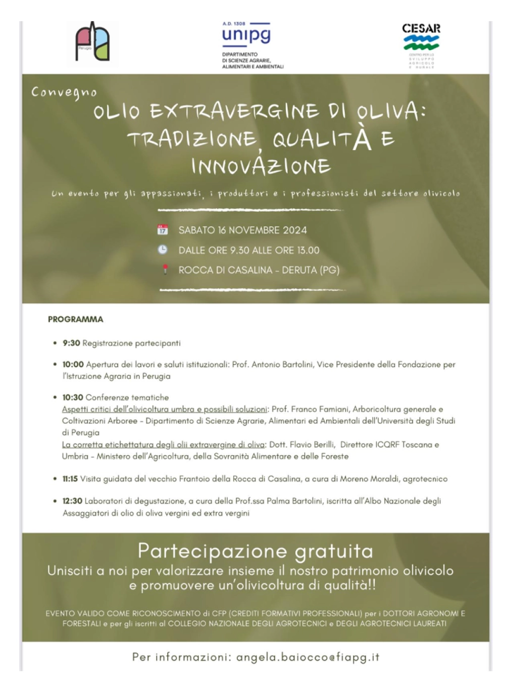 convegno olio di oliva