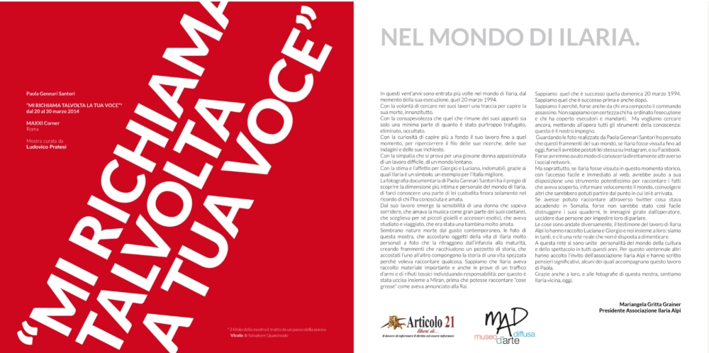 Catalogo mostra Ilaria Alpi 1