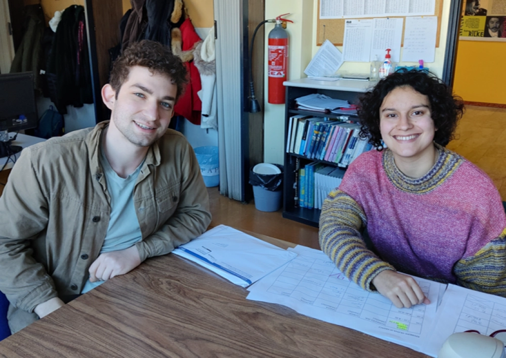 Noah in Olivia v zbornici