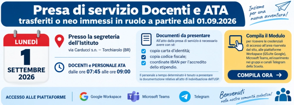 Presa di servizio 2026-2027
