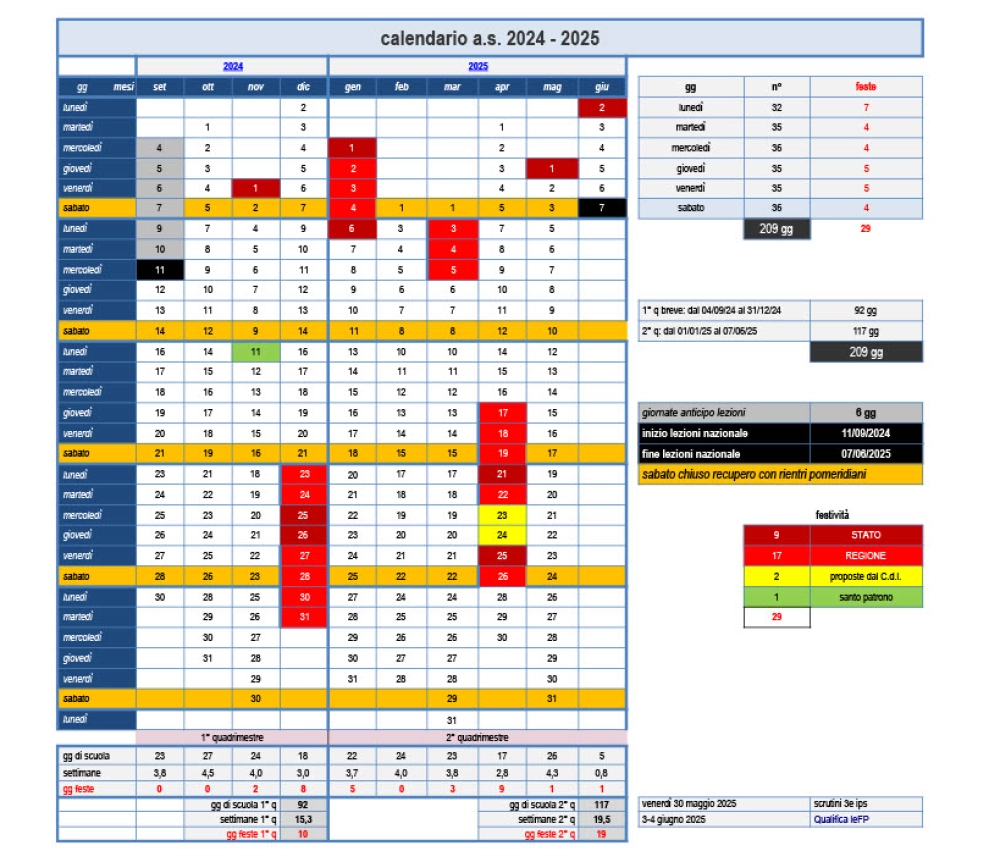 calendario '24-'25