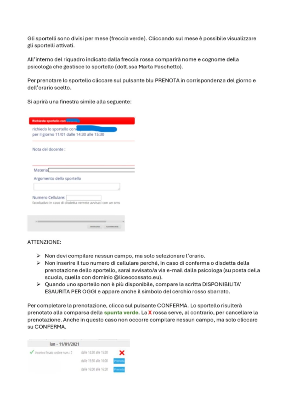 sportello supporto psico