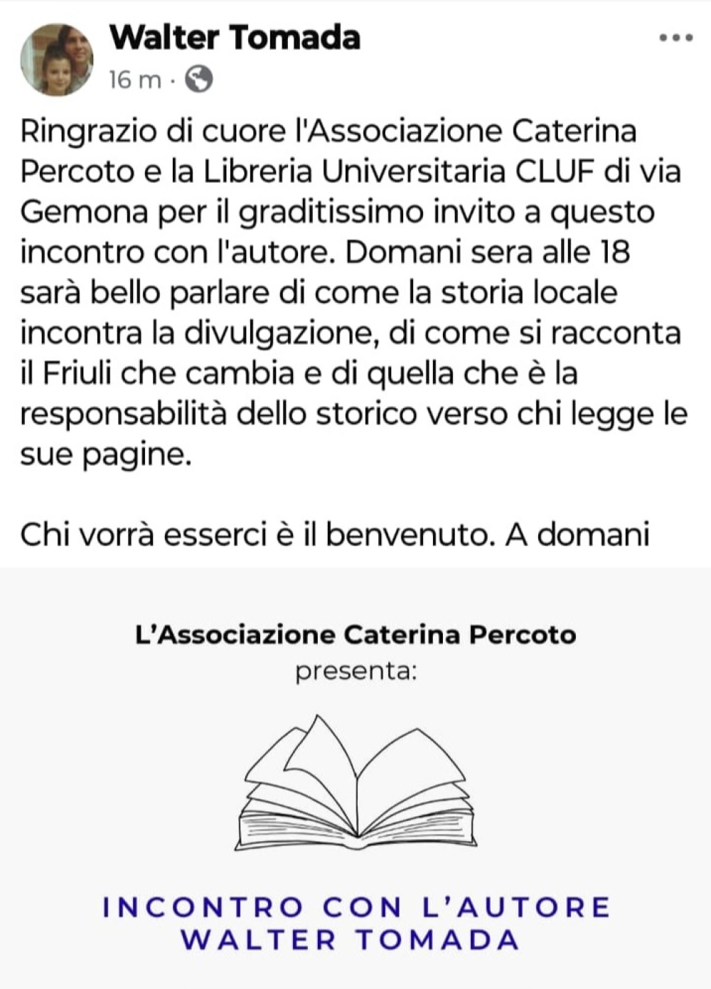 Associazione Caterina Percoto con Tomada 2026