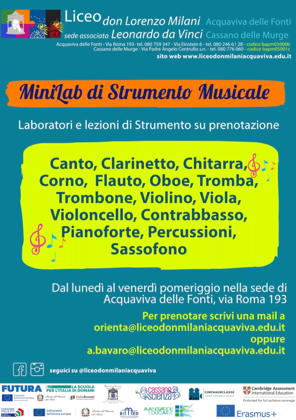 locandina minilab strumento