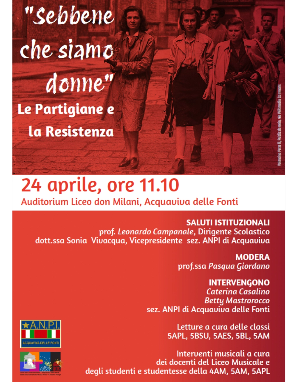 locandina evento sebbene che siamo donne