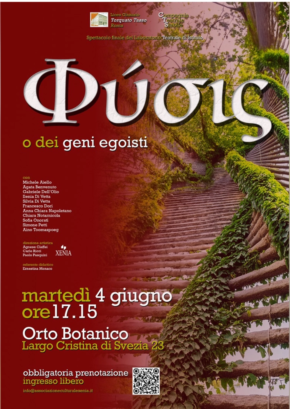 Locandina teatro stabile 2024 orto botanico