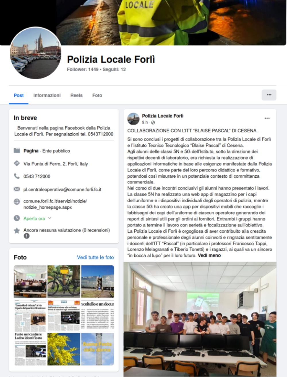 fb polizia locale forli