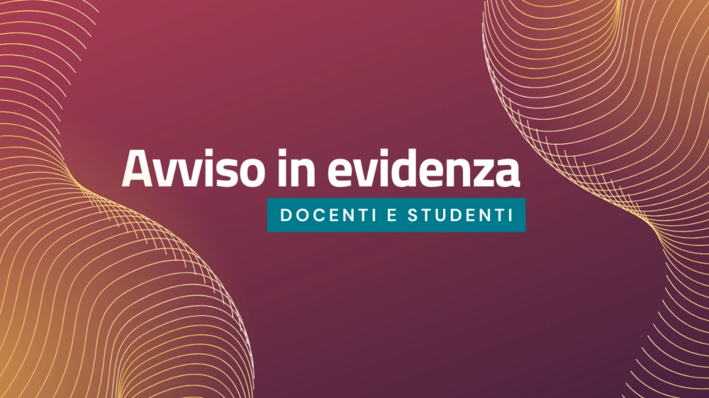Avviso in evidenza docenti e studenti