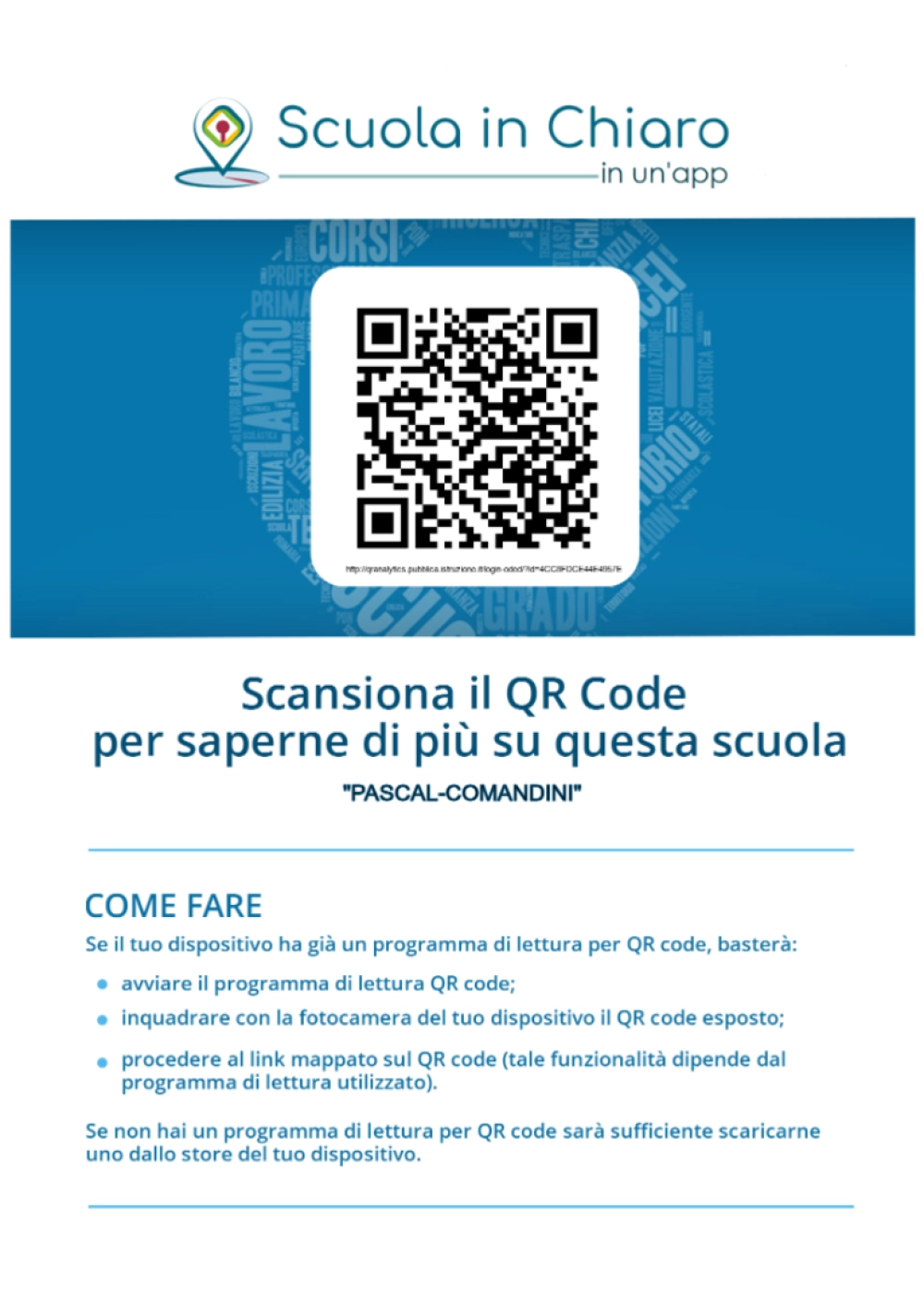 scuola in chiaro QR CODE
