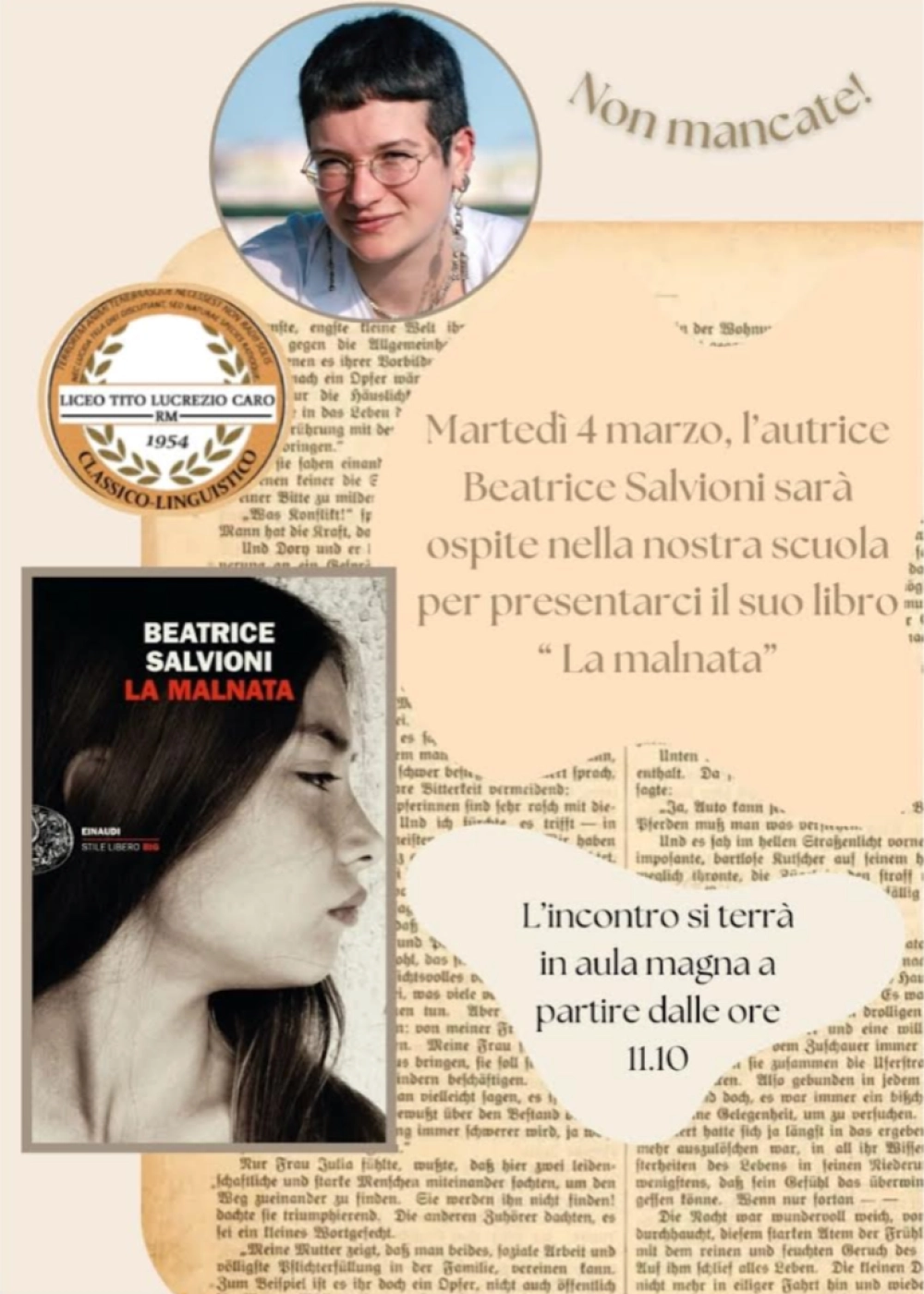 Incontri con l'autore Beatrice Salvioni Biblioteca