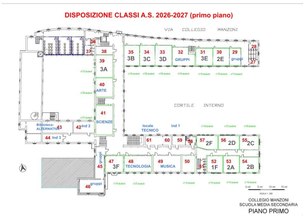 disposizione classi 26/27 - primo piano