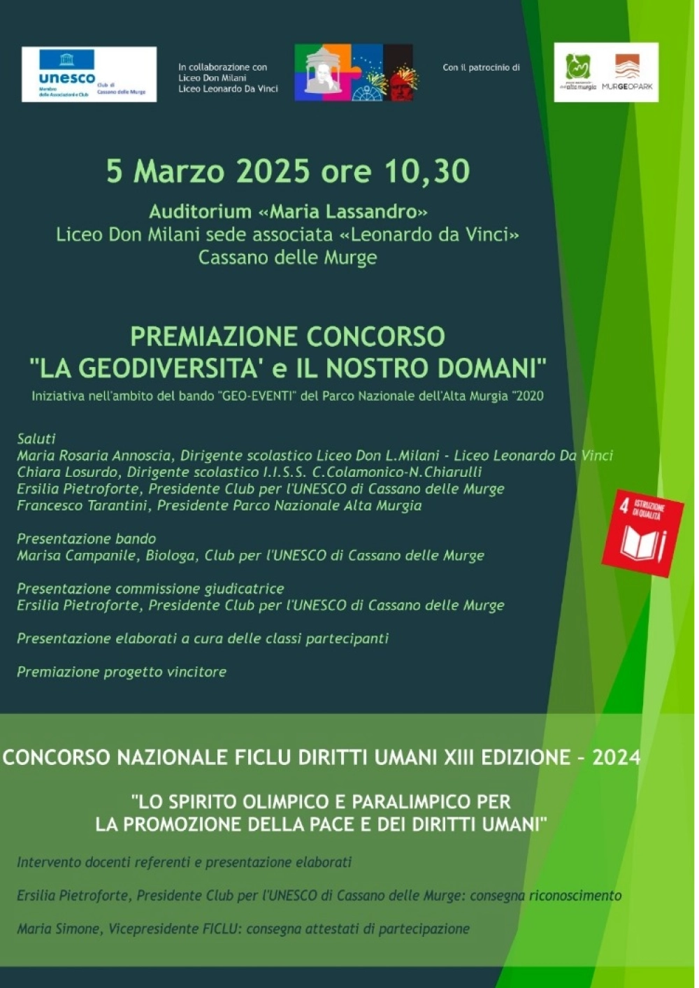 la geodiversità e l'ambiente