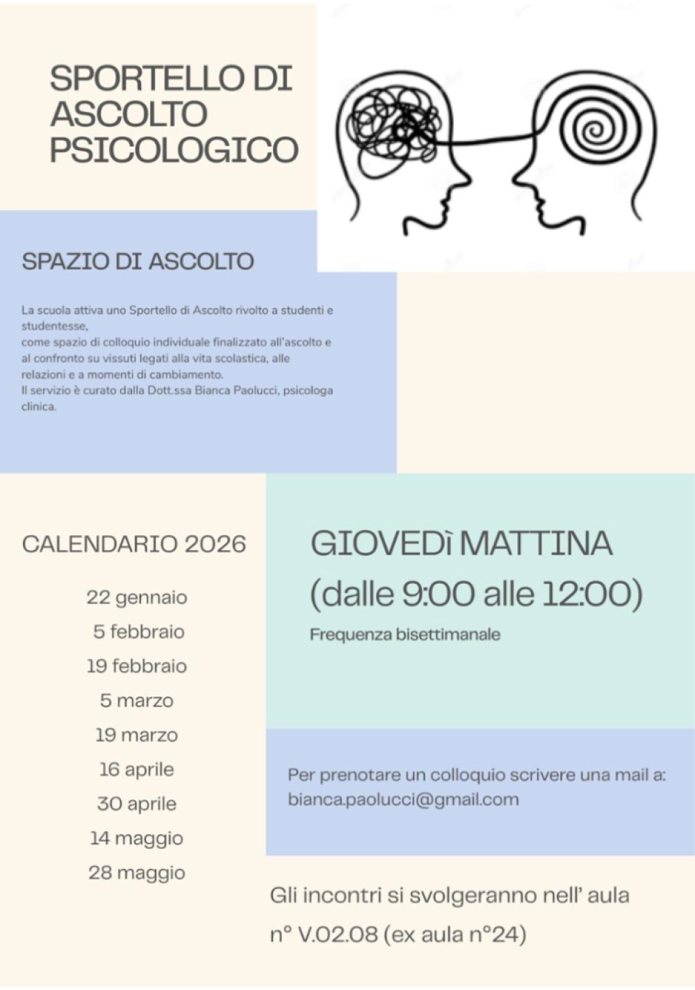 Sportello psicologico 2026