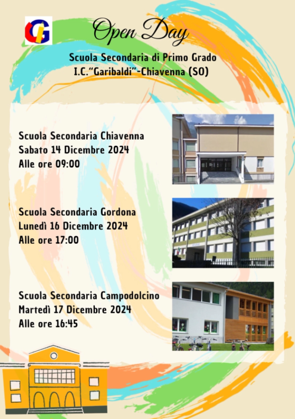 locandina open day secondaria 2025 2026