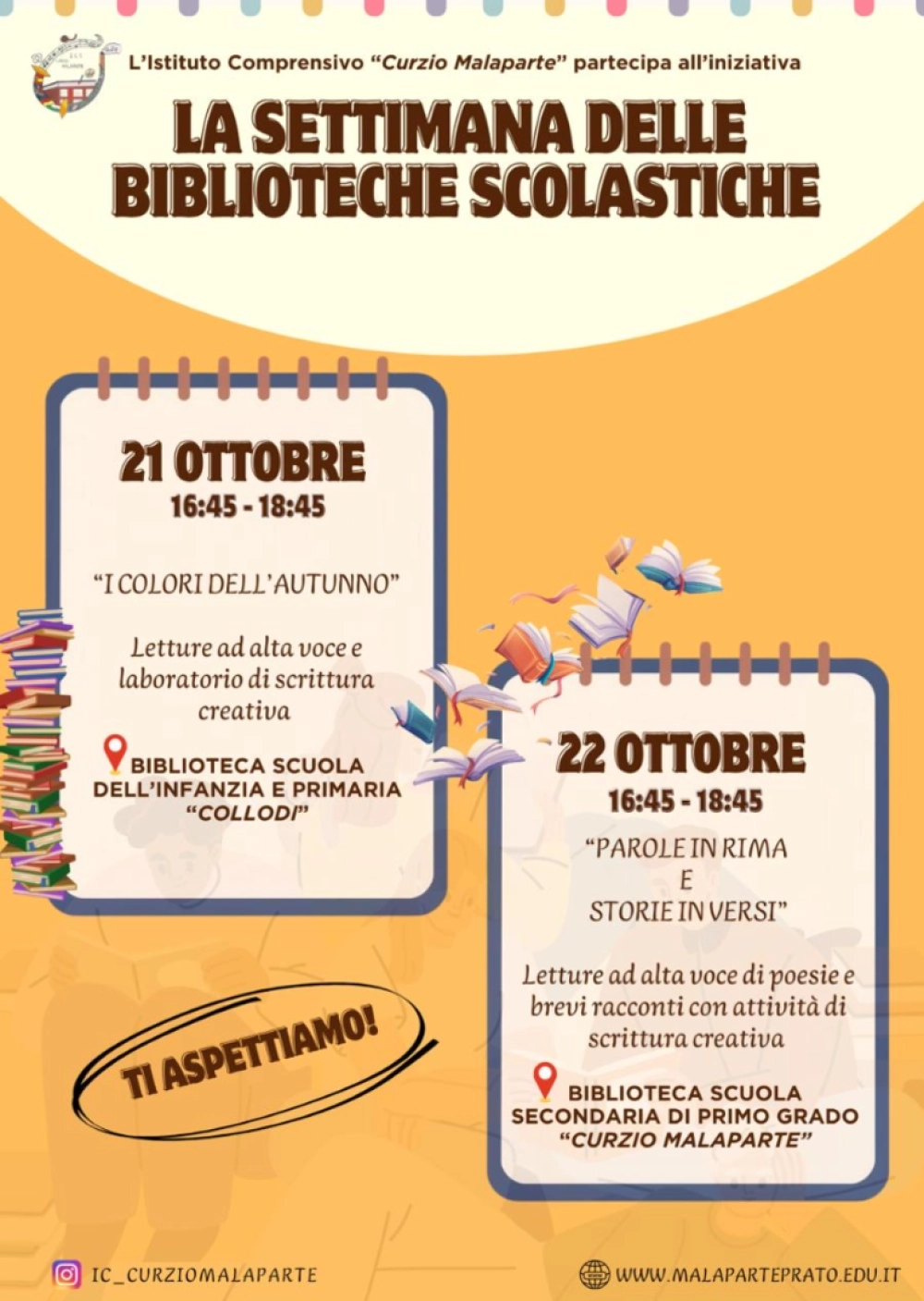Settimana biblioteche scolastiche locandina