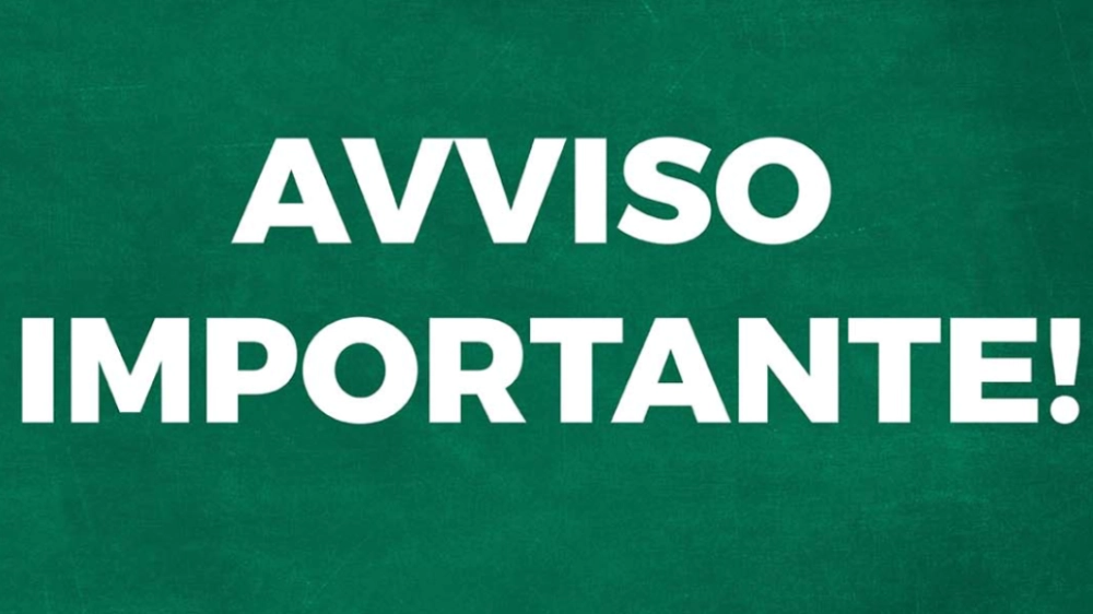 Avviso Importante