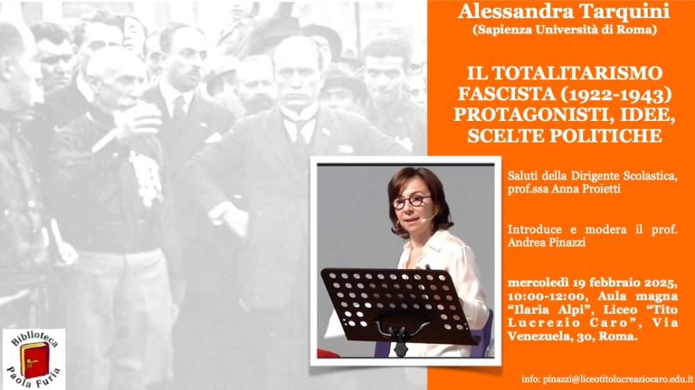 Incontro Tarquini il totalitarismo fascista