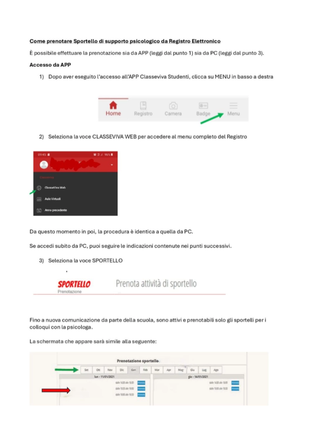 sportello supporto psico