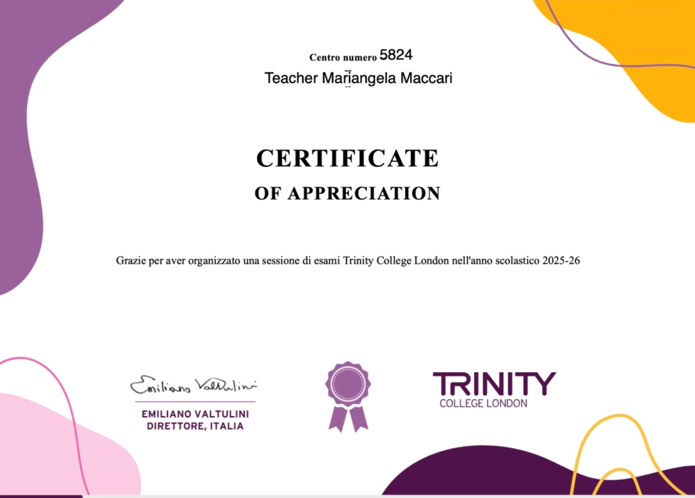 Certificate of Appreciation